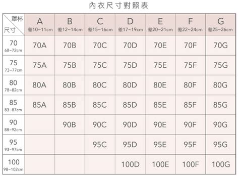 胸圍數字意思|【胸圍尺寸表】如何選擇胸圍？罩杯計算三步曲（附胸。